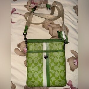 Green Coach Crossbody Bag